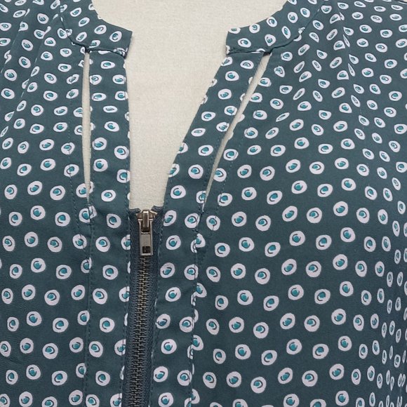 Pleione Anthropologie sleeveless cut out front zip blouse top 90s Y2K size Small - Picture 4 of 5